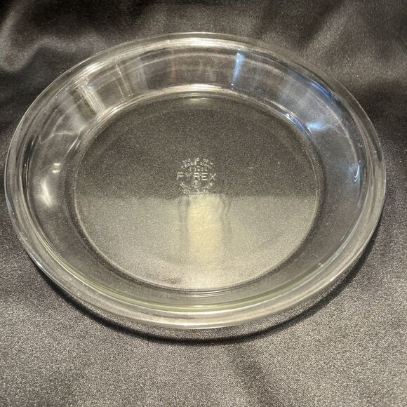 Vintage PYREX Pie Plate #209 Clear Glass 11” Curved  Rim Dessert Dish Great Con. - Picture 1 of 8